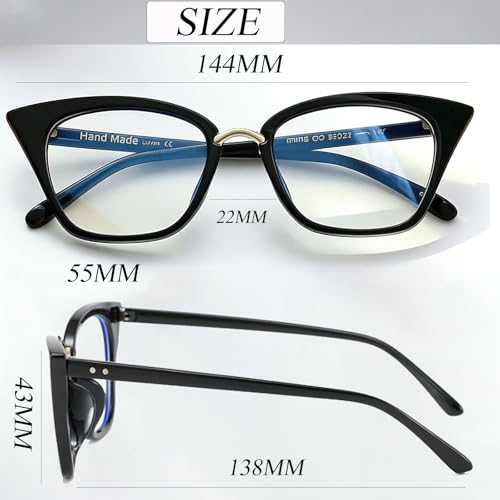 Image of Cat Eye Blue Light Blocking Glasses for Women Men, Anti-fatigue Anti UV Ray Computer Gaming Glasses