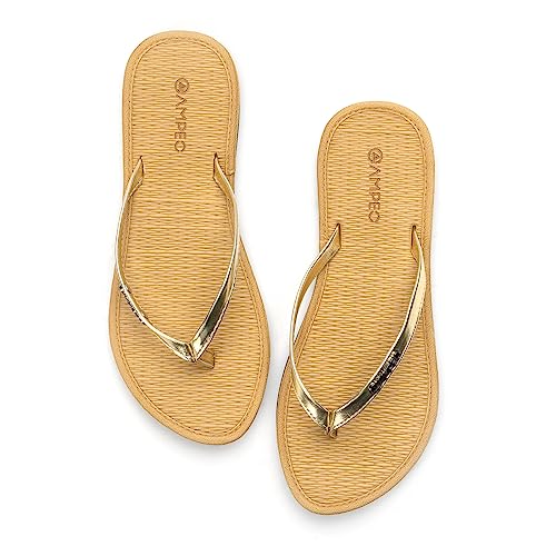 Ampeo Women's Flip Flops Comfortable Lightweight Summer Beach Quick-Dry Thong Flat Sandals