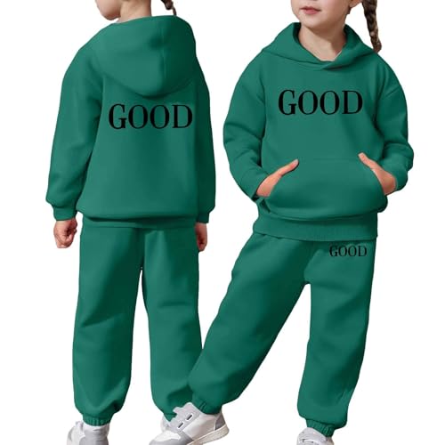 Sweat à capuche et pantalon tricoté ensemble uni à manches longues enfant