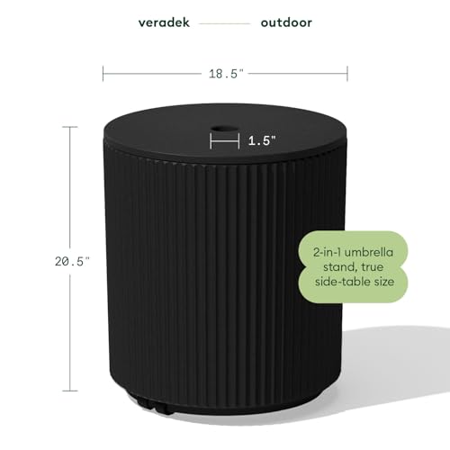 Image of Veradek Umbrella Side Table - Outdoor Patio Table with Umbrella Hole
