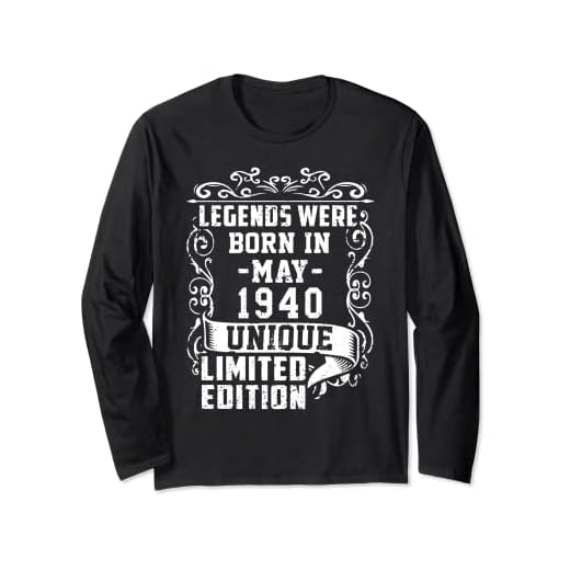 Cumpleaños Mayo 1940 Edición Limitada Regalo Legend May Manga Larga