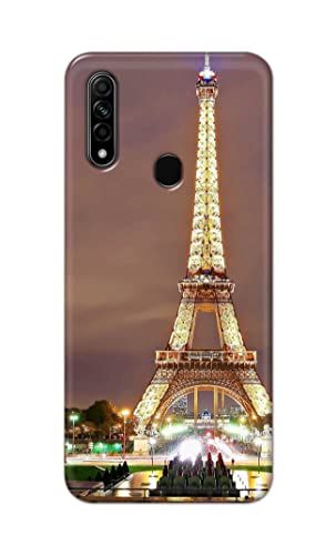 Image of PRINTFIDAA Lovers Famous Place Eiffel Tower in Paris Printed Designer Hard Case for Oppo A31 (2020) / Oppo A8 Back Cover -(e) RPM1009