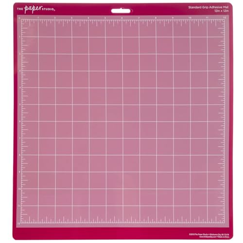 Hobby Lobby Paper Studio Cutting Mats (12x12”, Pack of 2) - Standard Grip Crafting Mat for Precise Cuts - Adhesive Cutting Grid Mat w/Horizontal & Vertical White Grid Lines - Thin, Super Sticky