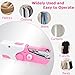 ZMJY Mini Handheld Sewing Machine, Portable Electric Sewing Machine for Quick Fabric Repair, Dual Power USB/Battery Operated, with Complete Sewing Kit for Beginners, Adults (Pink)