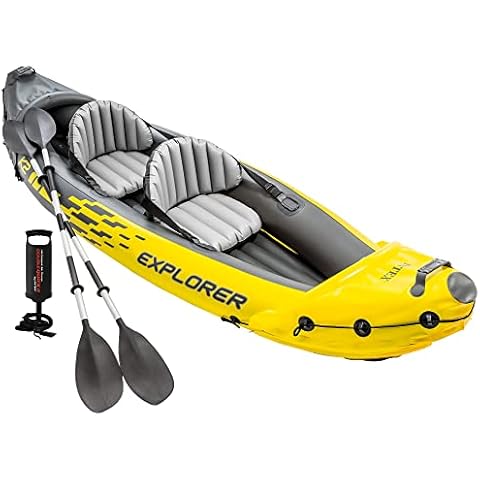 Kayak hinchable Explorer K2 Intex con 2 remos Cover