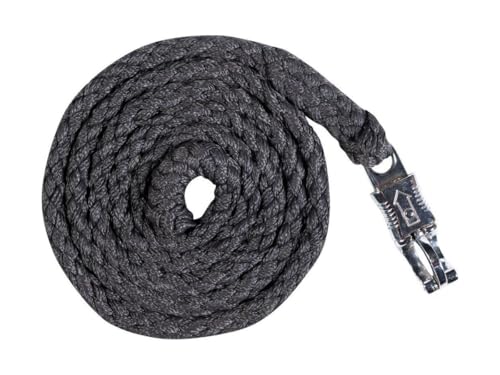 Corde gris foncé 180 cm HKM 13493 pour attacher votre cheval au box