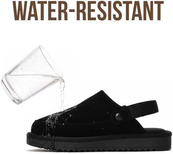 Project Cloud Kids Clogs Genuine Leather with Back Strap - Memory Foam & Lightweight Slip-on Boys and Girls Sandals with Adjustable Straps - Non-Slip Clogs for Kids Sandals (Little Goldstar) - Image 6