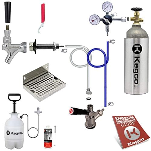 Kegco Ultimate 1-Tap Door Mount Kegerator Conversion Kit with 5 lb. CO2 Tank