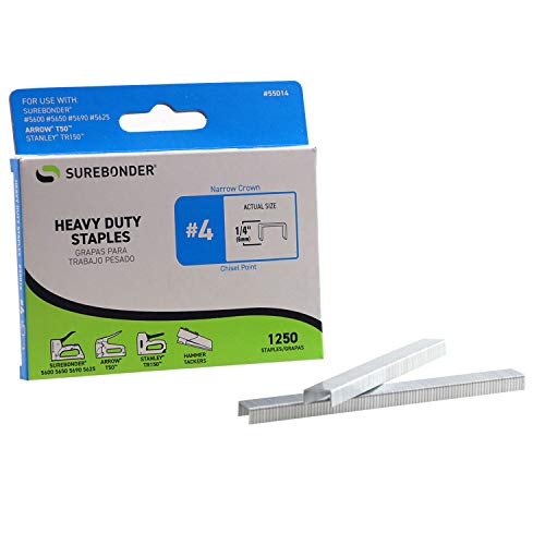 Surebonder 55014 Heavy Duty 1/4-Inch Length Staples, Arrow T50 Type, 1250 Count by Surebonder - Image 2