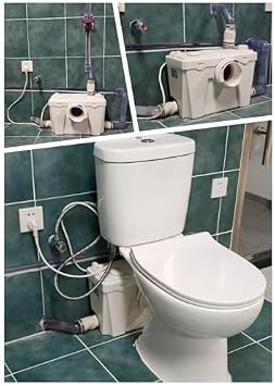 Upflush Macerating Toilet 800 Watt - Upflush Toilet for Basement Toilet System, Macerator Pump with 4 Water Inltes for Kitchen Sink, Bathroom, Laundry,Macerator Toilet Pump System - Easy Installation