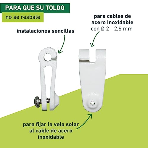 Gancho para fijar el toldo de cuerda Windhager 30 piezas para sujeción exterior 4