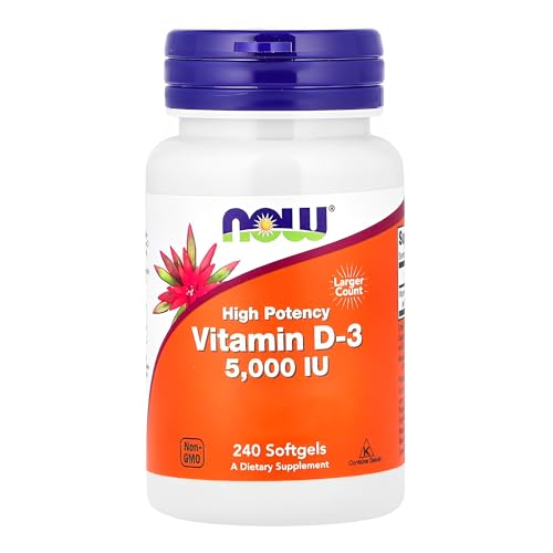 NOW Foods Vitamina D3 240 Cápsulas Importado