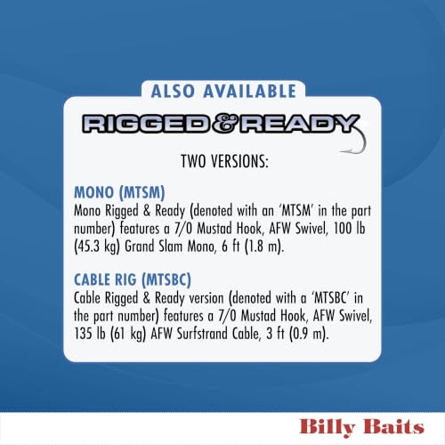 Billy Baits - Mini Turbo Slammer Señuelo Rigged & Ready Mono miniatura 4