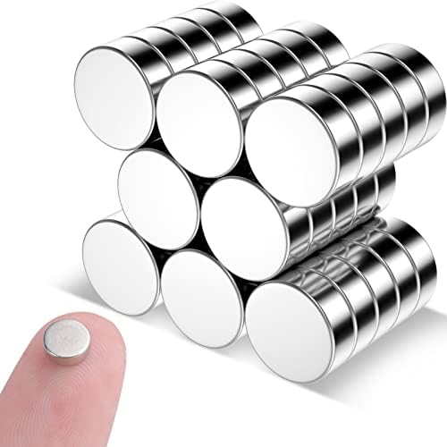 MIN CI 40 sztuk mocnych mini magnesów  8 x 2 mm, okrągłe, małe magnesy neodymowe, płaskie, silne magnesy do tablicy magnetycznej, lodówki, białych tablic suchościeralnych, do zdjęć