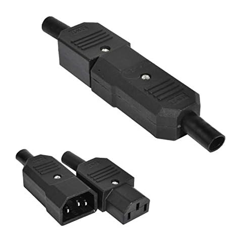 5 Pair AC250V 10A 3 Pins Terminals Panel Mount IEC C14 Male C13 Female Inline Adapter Plug Power Socket Connectors Cover