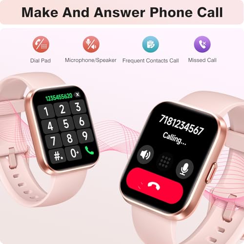 Smart Watches for Women(Answer/Make Call), 1.8" HD Ladies Smart Watch with Alexa, Fitness Tracker with SpO2 Heart Rate/Sleep Monitor/IP68 Waterproof, Step Counter Smartwatch for iPhone/Samsung/Android - Image 4
