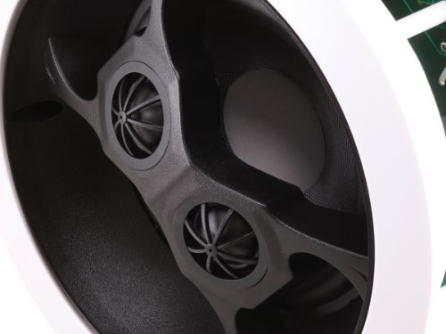 Monoprice 2-Way In-Ceiling Speakers - 6.5 Inch, Dual Input Stereo, Glass Composite Woofer (Pair) - Aria Series #TOP3