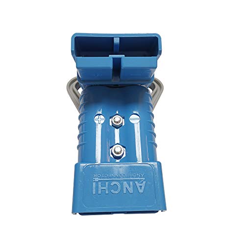 Kit 350 Amp 2Pcs Connectors Plugs 350A Quick Connect Disconnect 600 V+ 2 Pcs 350 Amp Handle Battery Power Connector+2 Pcs Cover Dust (Blue) #TOP4