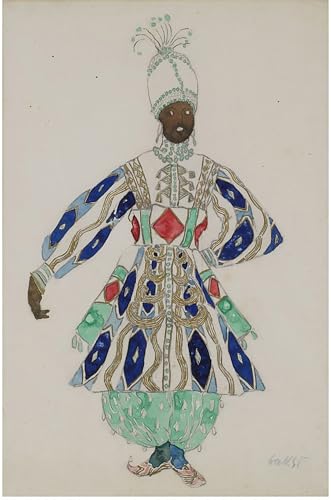 Imagen en lienzo decorativa de Leon Bakst, cuadro vertical de 60x90cm para salones modernos