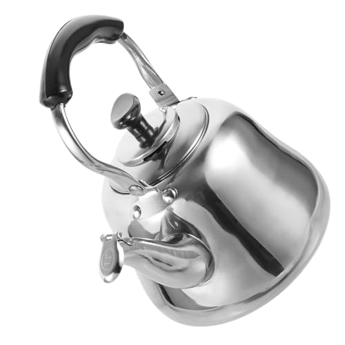 CIYODO Tetera Silbante Doméstica 1l De Acero Inoxidable Con Filtro, Calentador De Agua Para Hogar y Oficina, Aviso Acústico De Ebullición
