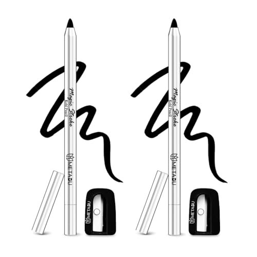 Image of Magic Stroke Kohl Kajal - (Pack of 2) - Waterproof, Smudge Proof, Kajal Pencil with Sharpener, 18H Long Lasting Eye Kajal Pencil, One Swipe Application, Enriched with Shea Butter & Vitamin E, Vegan | 1.5g