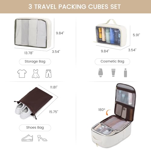 Morrales viaje lovevook beige 45L con porta portátil 18" miniatura 6