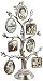 Malden International Designs Family Tree Fashion Metal Picture Frame, 14 Option, 7-2 sided frames, 14-1x1, Silver