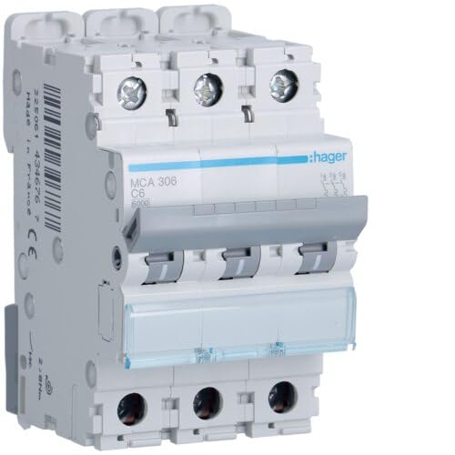 Interruptor automático magnetotérmico serie MU, 3P, 50A, curva C, 6KA