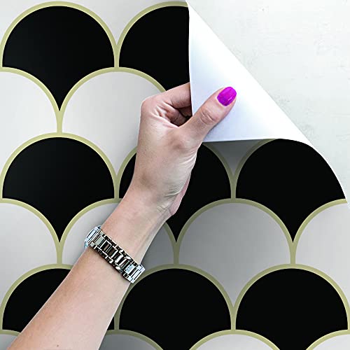 Papier peint géométrique 250x250cm motif pétoncle moderne - 4