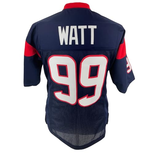 JJ J.J. Watt Jersey Blue Houston | Unisex Adult Sizes S-5XL Unsigned Custom Sewn Stitch