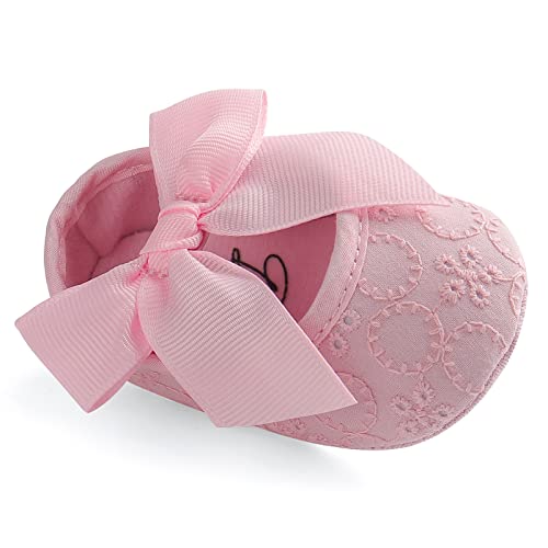 Image of Baby Girls Princess Bowknot Soft Sole Cloth Crib Shoes Sneaker