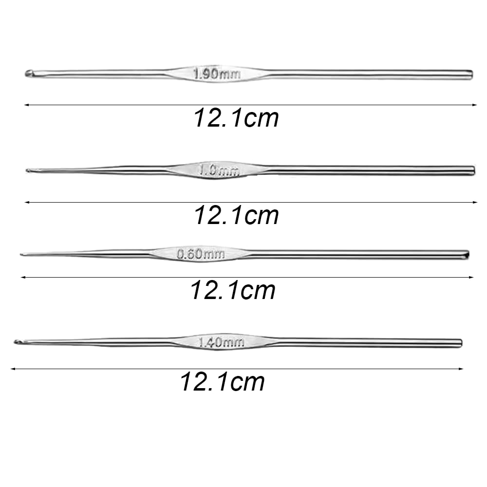 Set Di 7 Uncinetti A Doppia Punta Yunxwd In Alluminio Dorato – Kit Ferri Per Maglieria, Per Principianti E Professionisti, Diametri Multipli - 2
