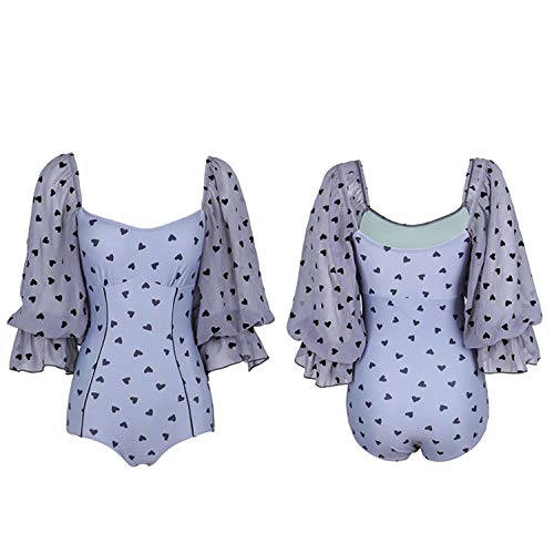 Bikini à manches longues avec protection thermique et coupe rétro bubble
