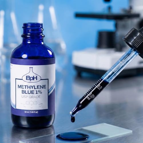 Image of Biopharm Methylene Blue 1% USP Grade, 50 mL (1.69 fl oz.), Made in USA, Trusted Brand for 48 Years, Glass Bottle, 3rd Party Tested