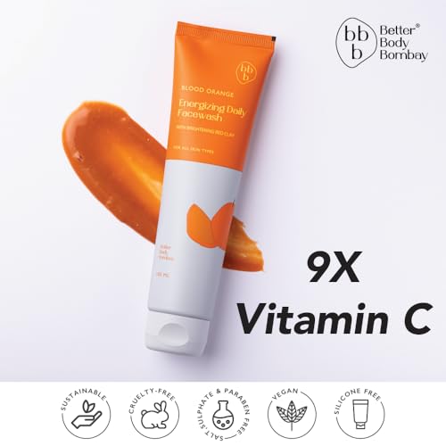 Image of BBB Better Body Bombay Blood Orange Brightening Face Wash (Pack of 3, 100 ml Each) | Vitamin C Infused Daily Cleanser | Refreshing Glow Boost Daily Facewash | Suitable for All Skin Types