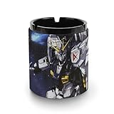 機動戦士ガンダム 灰皿 革製灰皿 丸い円筒形 アッシュトレイ 卓上 大容量 屋外 おしゃれ ステンレス おしゃれ 大容量 屋外 室内 防臭 車用 ブラック 洗いやすい インテリア コンパクト