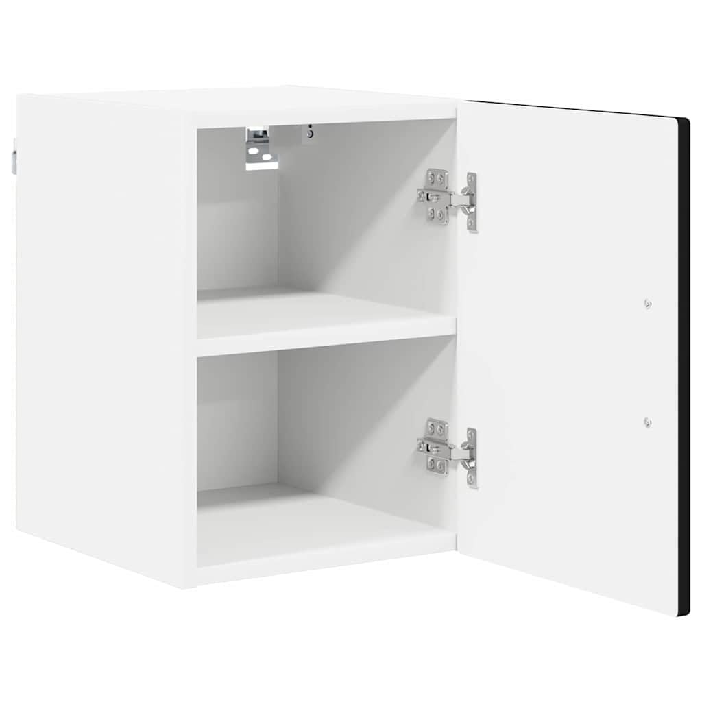 Wandschrank Lucca Schwarz Holzwerkstoff 30 x 31 x 40 cm mit Tür, Regalboden und Schublade für Küche Esszimmer Stauraum platzsparend Organizer