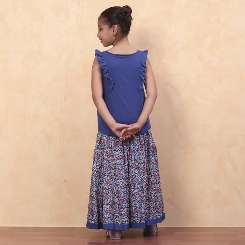 Image of BIBA Girl Cotton Straight Printed Co-Ord Set