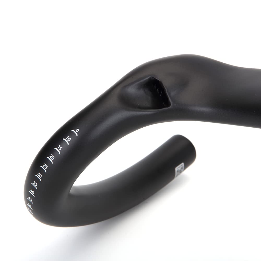 Manillar de carbono for bicicleta de carretera, manillar de bicicleta de carretera de ciclocross con gran llamarada, manillar de fibra de carbono de 370/390/410mm(390MM)