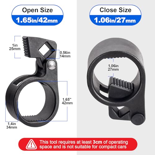 Image of Toolwiz Inner Tie Rod Hex Wrench 1 /2'' Drive Repair Removal Tools 27-42mm | Car Truck Vehicle Motorcycle Rod End Removal and Installation, Compatible with Mercedes Benz BMW Toyota Honda Ford Universal