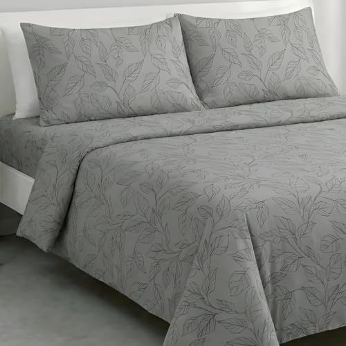 Parure de lit double drap housse grand bonnet coton doux anti-glisse