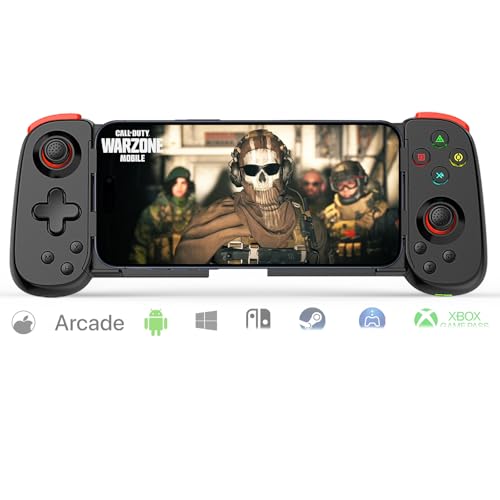 arVin Mobile Game Controller for iPhone 16/15/14/iPad/Galaxy S24/23/22/Android Phone/Tablet,...