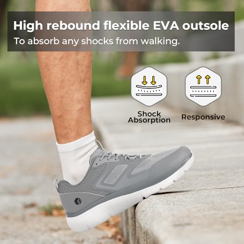Image of FitVille Walking Shoes for Men Wide Toe Box Lightweight Extra Wide Shoes for Men Non Slip Walking Tennis Shoes for Men Cushioned Men's Slip on Walking Shoes Comfortable Wide Width Men's Sneakers