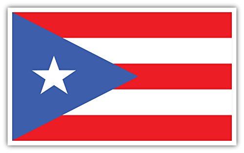 Puerto Rico State Flag PR Borinquen Boricua American Sticker Decal 3x5 inches
