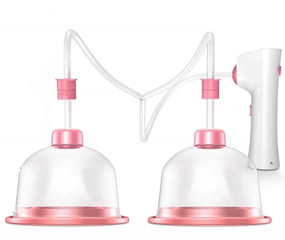Dispositivo EléCtrico De Aumento De Pecho, Masajeador De Pecho EléCtrico De Doble Copa para Mujeres con Pechos Poco Desarrollados, Planos Y CaíDos.-S