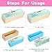 3 Pcs Soap Making Molds with Wood Box Tray, Flexible Rectangular Silicone Soap Molds for Homemade Craft DIY Tool (Blue, Pink, Green)