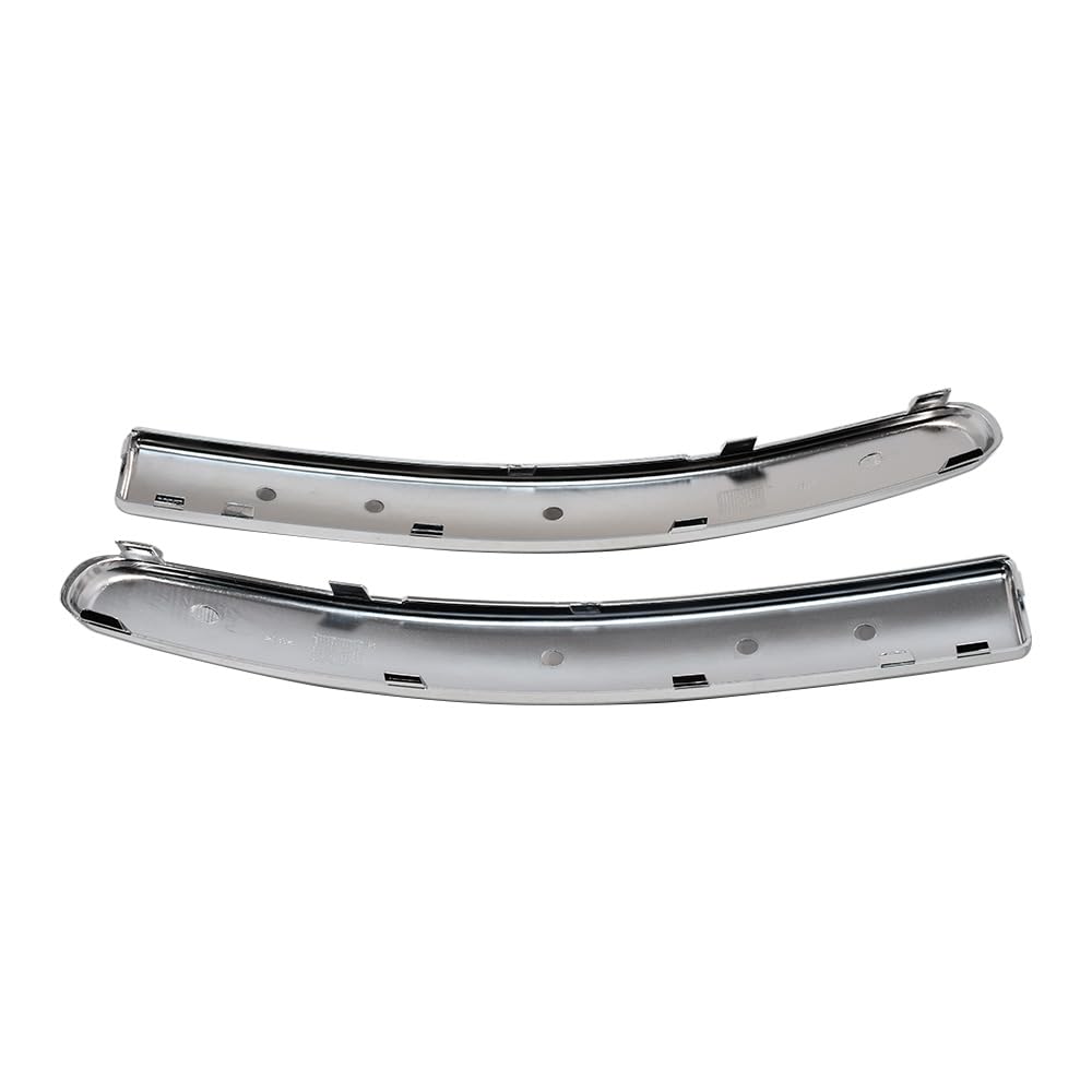 Modanatura paraurti anteriore per auto, cromata, argento, sinistra e destra, compatibile con Fiat 500 dal 2007 al 2015 735455057 735455056