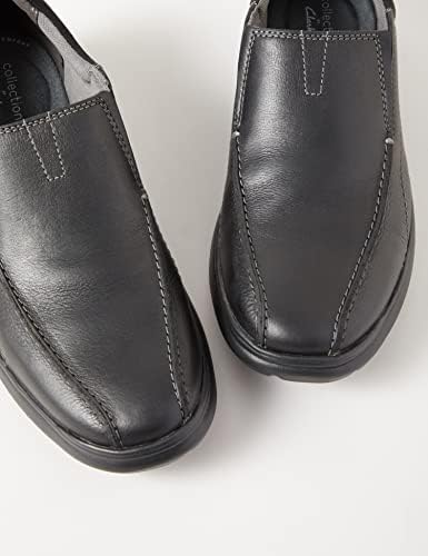 Clarks Men's Loafers, Black Oily Lea, 8 | Image 7