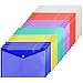 Cooldool 30 Pcs Poly Envelope Folder with Snap Button Closure, Premium Quality Plastic Envelopes,Waterproof Transparent Project Envelope Folder, A4 Letter Size in 6 Assorted Colors