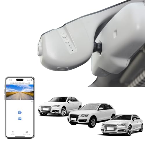 Dashcam Voiture 4K Audi A3 A4 A6 Q3 Q5 avec WiFi Capteur G et Caméra Embarquée 2160P